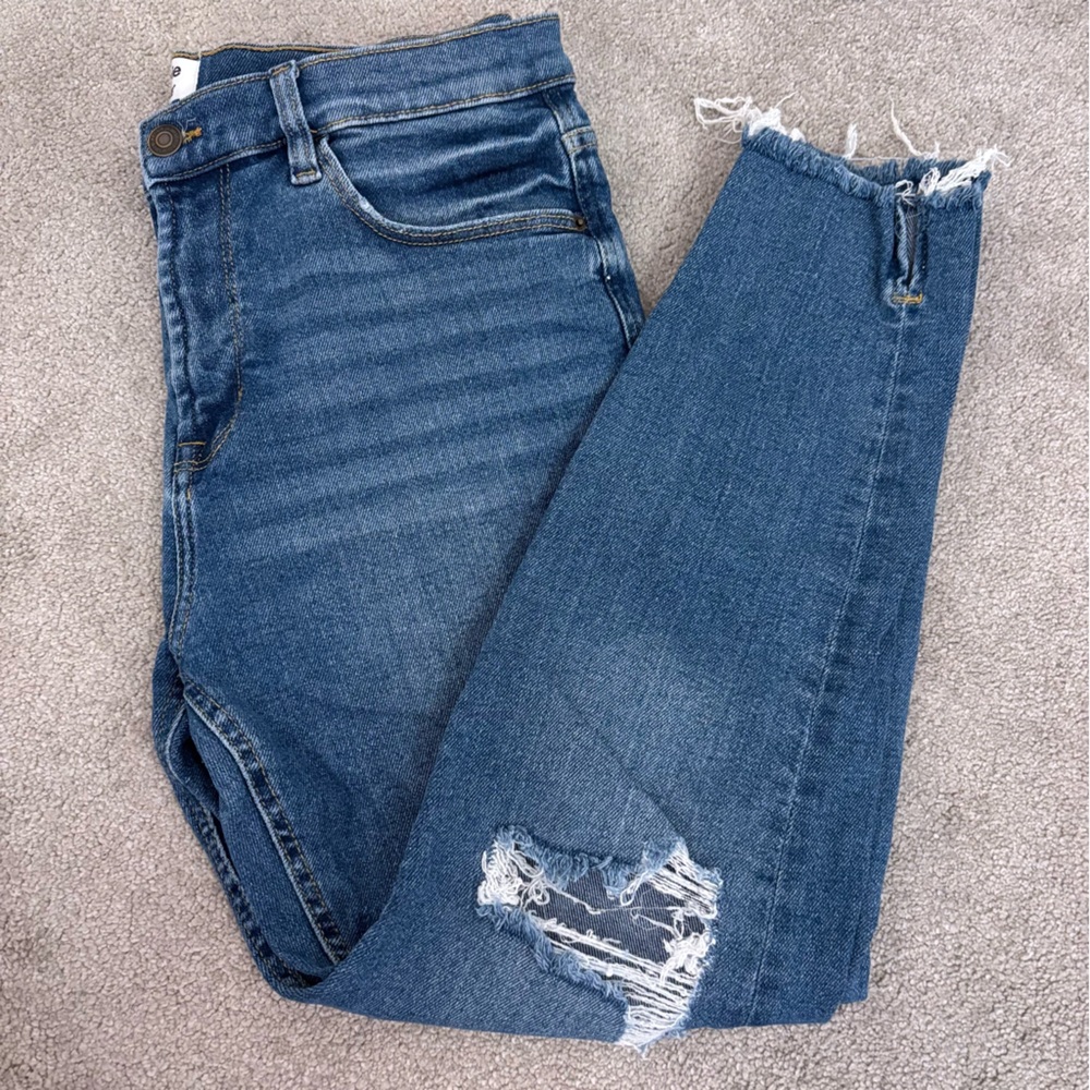Kensie Blue Distressed Women Jeans